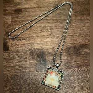 NWT By Mountain Maiden BoutiqueGorgeous Mucha Tile Necklace with Bead Chain